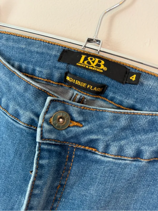 Lucky and Blessed Xtreme Flare Jeans 4 Distressed - Image 2