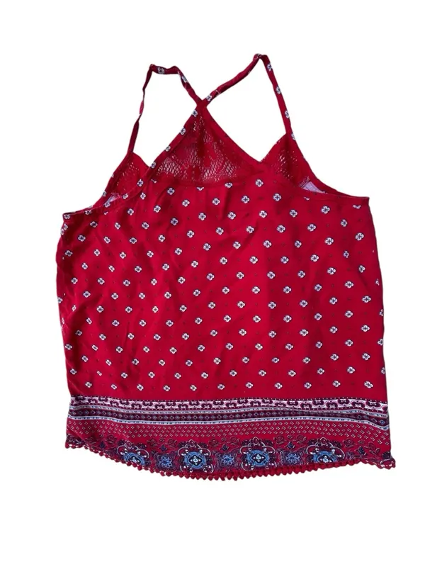 Crave Fame Red‎ Printed Spaghetti-Strap Camisole - Image 4