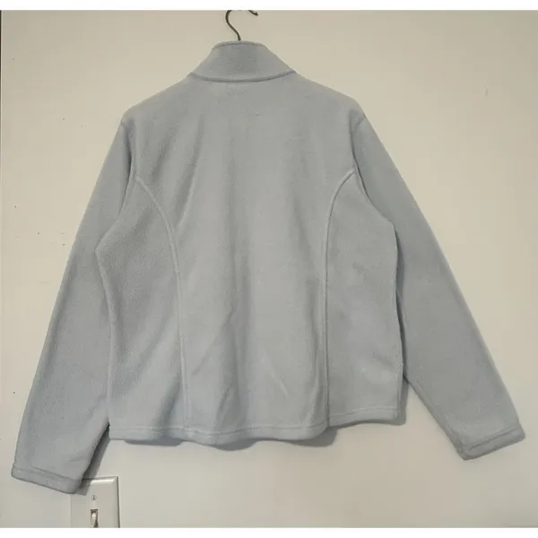 L.L. Bean Women’s Full-Zip Fleece Sweater Size L Light Blue Soft Polar Warm - Image 5