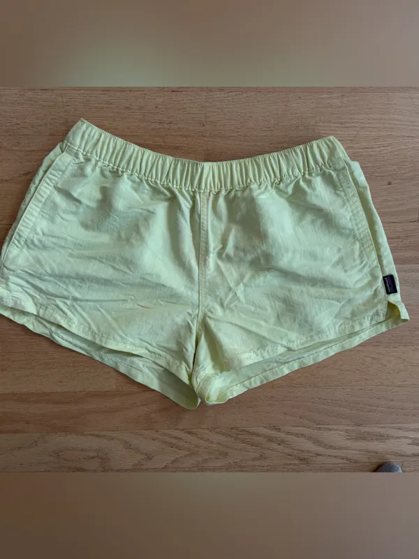 Patagonia Light Yellow Women's Athletic Shorts - Image 2