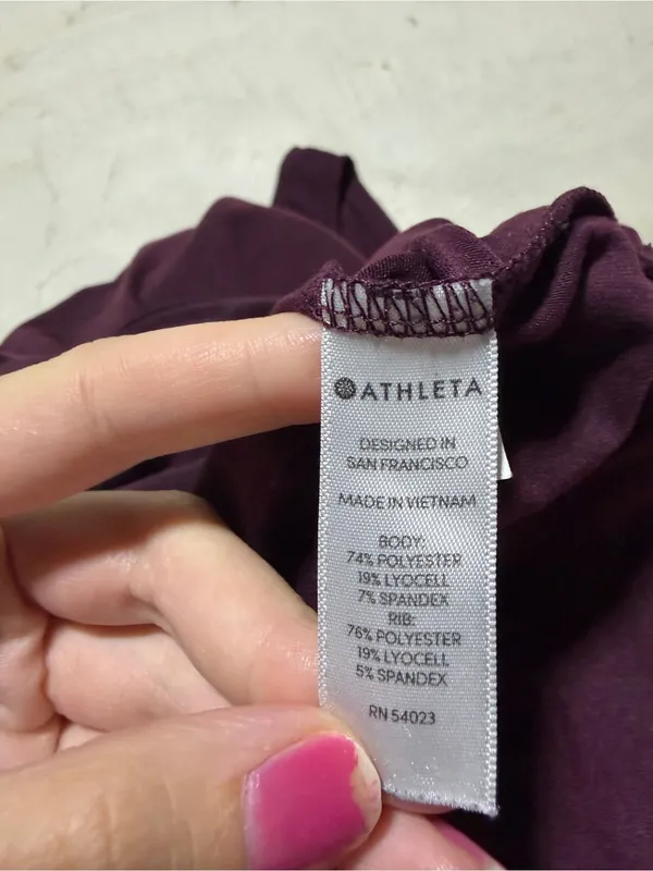 Athleta Deep Plum burgundy High-Neck Tank top medium - Image 7