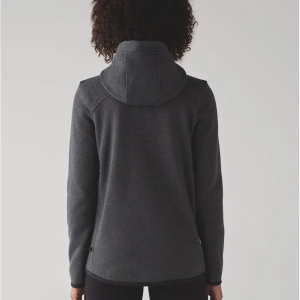 Lululemon Athletica Gray/Black It’s Fleecing Cold Pullover Hoodie Half zip - Image 2