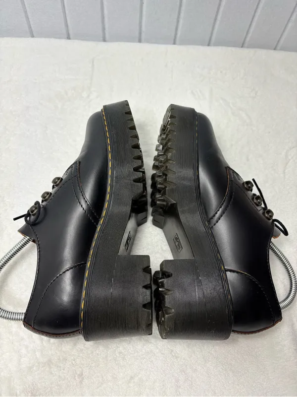 Dr. Martens Leona Lo Black Platform Heeled‎ Oxford Shoes Womens size 7 - Image 7