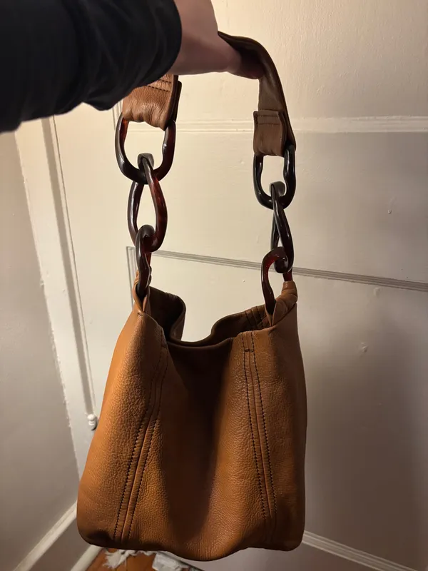 Kate Landry Brown Leather Shoulder Bag - Image 2