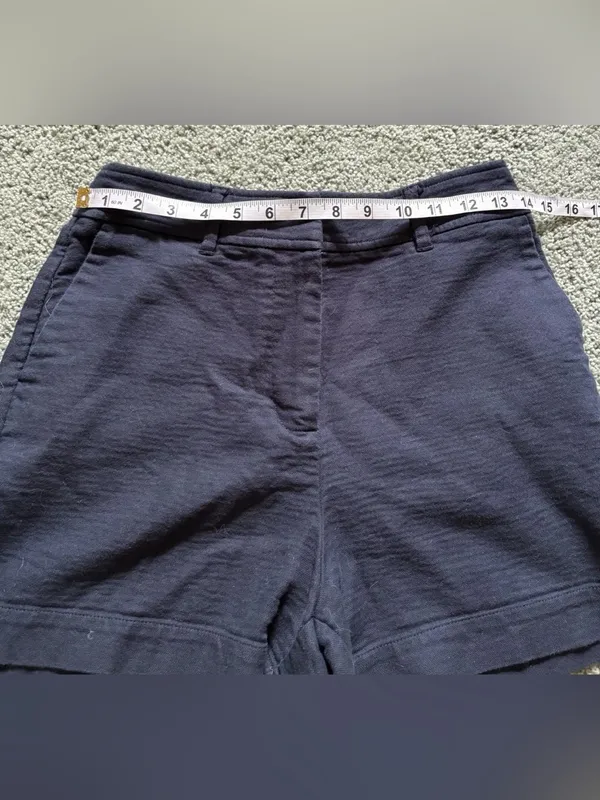 Boden Dark Blue Navy Shorts Womens Size 4 High Rise Preppy Classic - Image 2