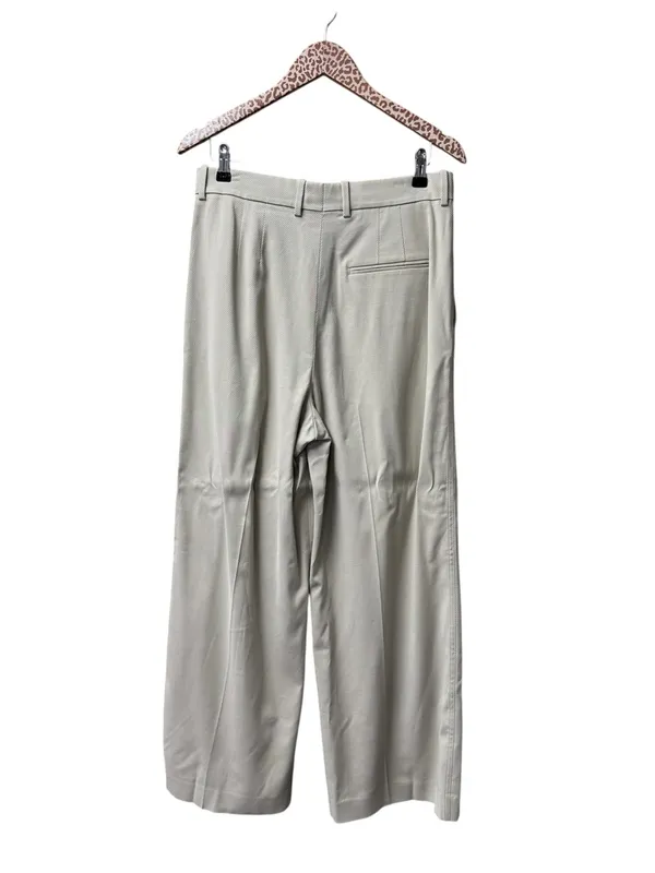 St. John High Rise Wool Blend Wide Leg Pleated Trousers Pants Beige Cream 6 - Image 2