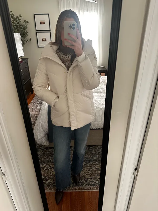 White Cole Haan Puffer Jacket - Image 2