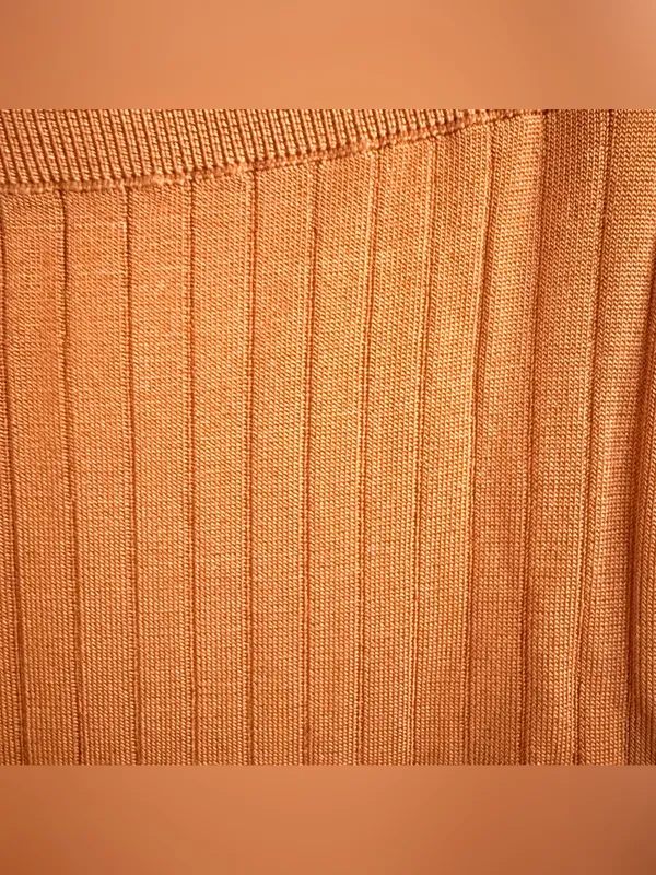 Free People Womens Pencil MIDI Skirt Burnt Orange Ribbed Stretch Size Small - Image 7