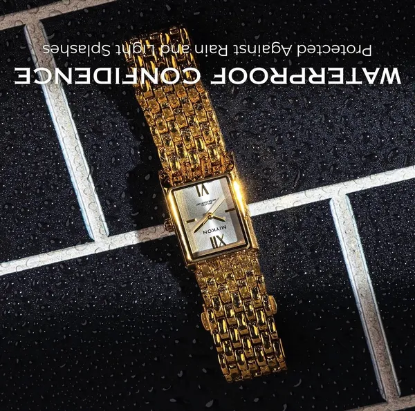 New gold watch with - Image 6