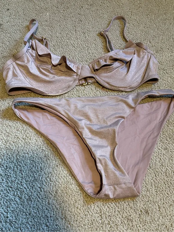 NWOT L*Space Priscilla Shine on Me bikini set dusty mauve - Image 2