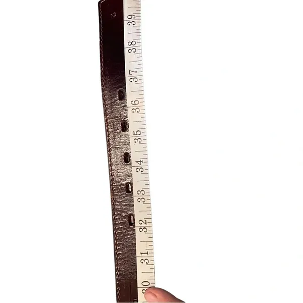 Vintage Brown Leather hand crafted belt timeless classic design minimalist - Image 5