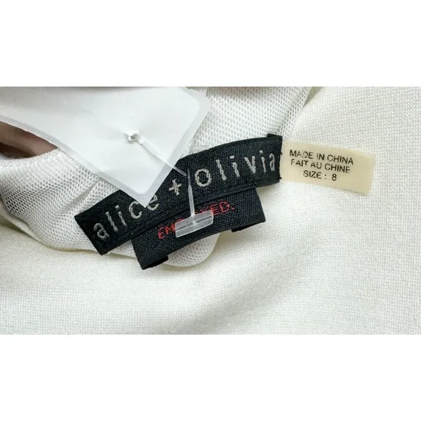 Alice + Olivia Dress Women Size 8 Black‎ Harris Peplum Mini Employed Sleeveless - Image 2