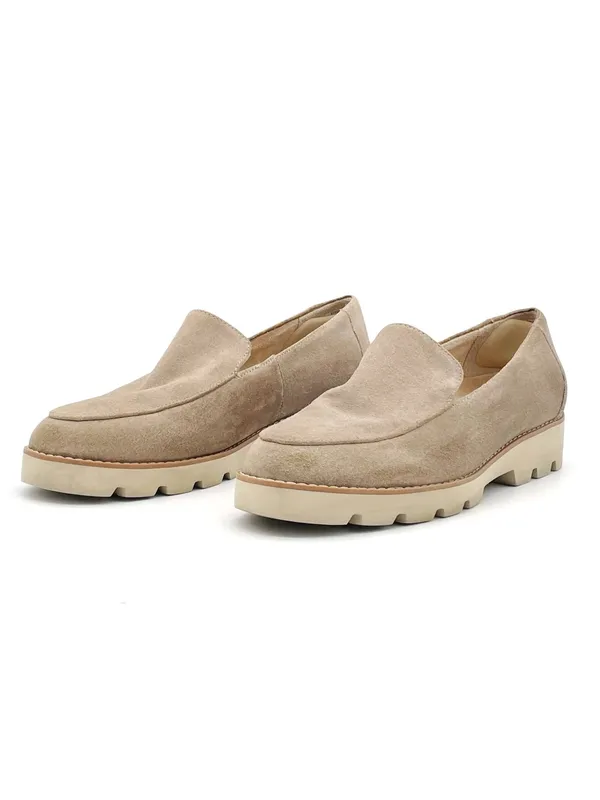 Vionic Kensley Loafers Women’s Size 7.5 Taupe Suede Lug Sole Comfort Shoes - Image 3