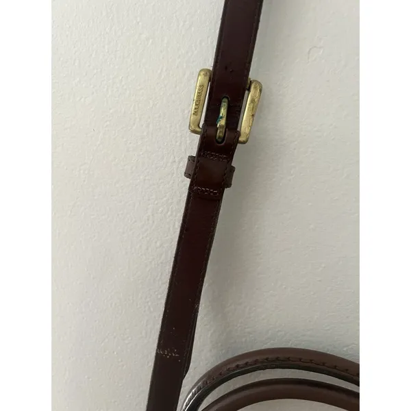 Dooney &Bourke Vintage Brown And Black All Weather Leather Sat Hel Crossbody Bag - Image 6