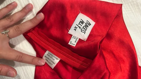 Red satin princess Polly crop top cowl neck - Image 4