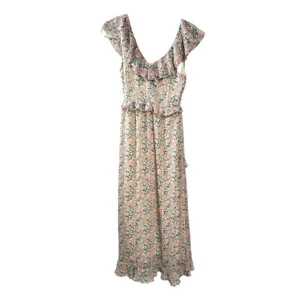 ASTR The Label Tempest Ruffle Floral Maxi Dress XSmall Cottagecore Wedding Guest - Image 4