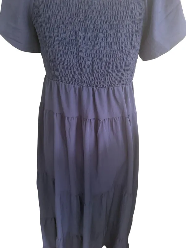 ECOWISH Navy Blue Cutout Short Sleeve Maxi Dress Size Medium - Image 6