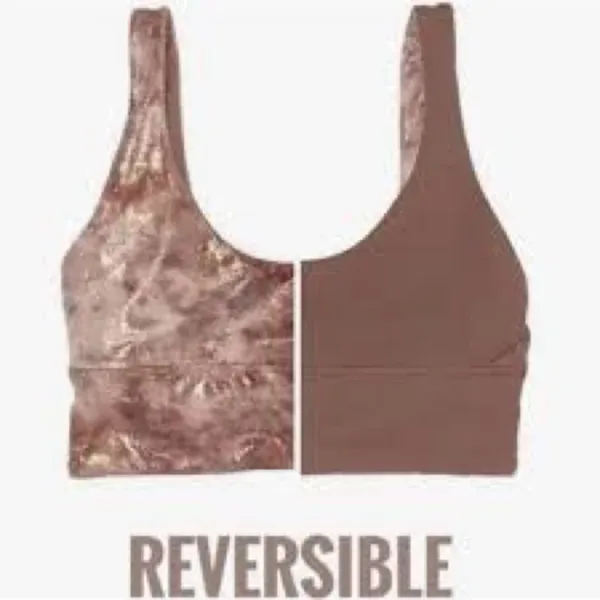 Lululemon align reversible yoga bra metallic shimmery and brown women’s size 8‎ - Image 2