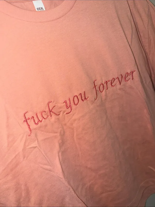 Custom Embroidered Taylor Swift "mad woman" Folklore Lyrics Crop Top XL - Image 3
