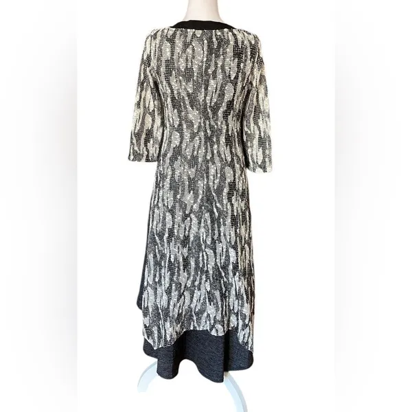 Picadilly Fashion Gothic Witchy Midi Dress Black White Layered Womens Size XS - Image 2