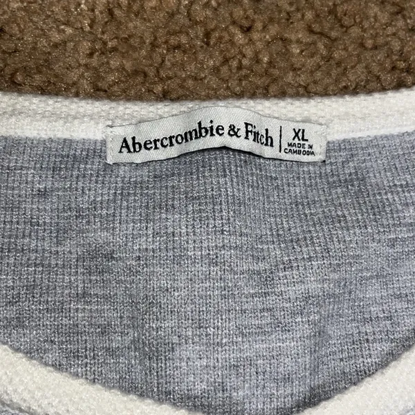 Abercrombie & Fitch A&F Mara Crew LuxeLoft Sweater‎ Vest Gray XL - Image 5