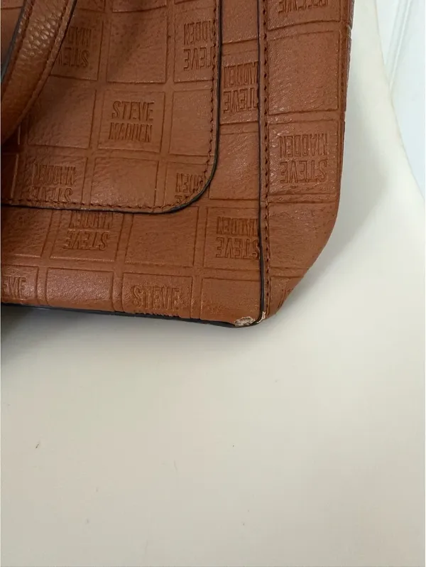 Steve Madden brown tote bag with pouch - Image 4