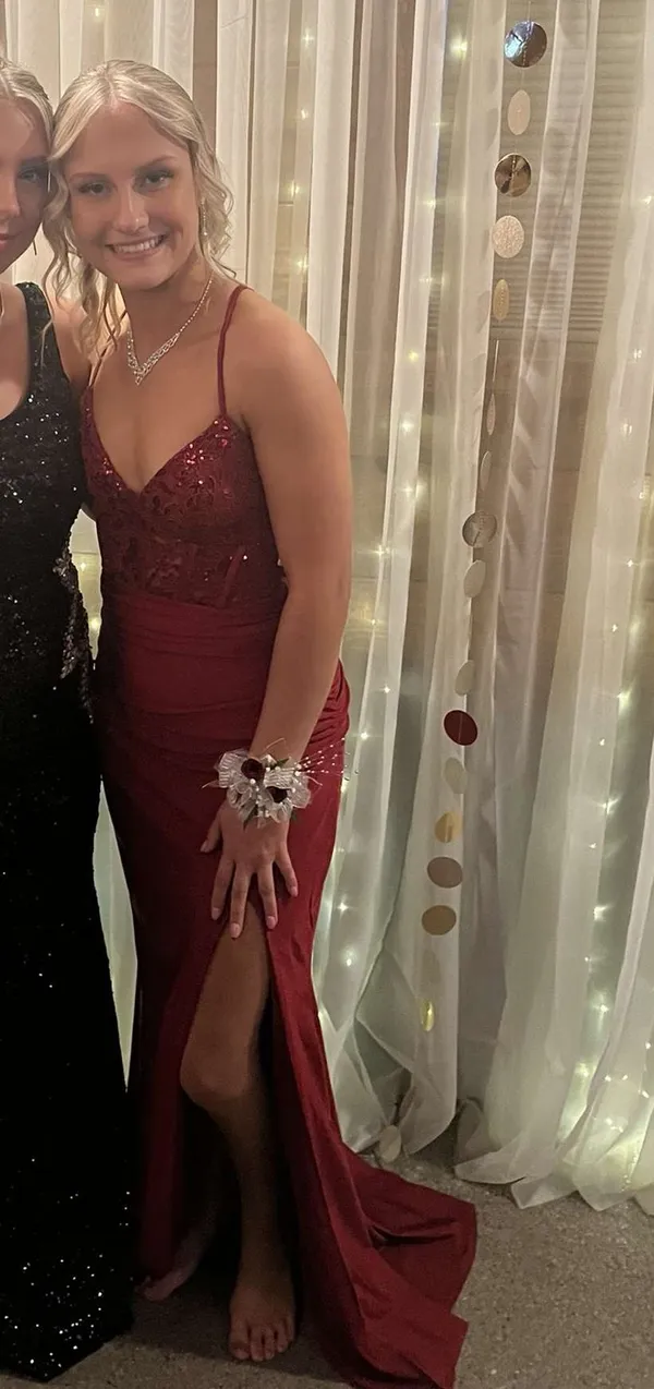 Windsor Dress Prom Red Long - Image 2