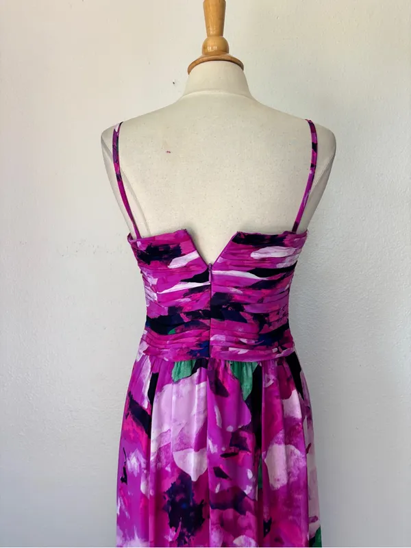 Lauren Ralph Lauren Purple Spaghetti Strap Full Length Evening Dress - Image 5