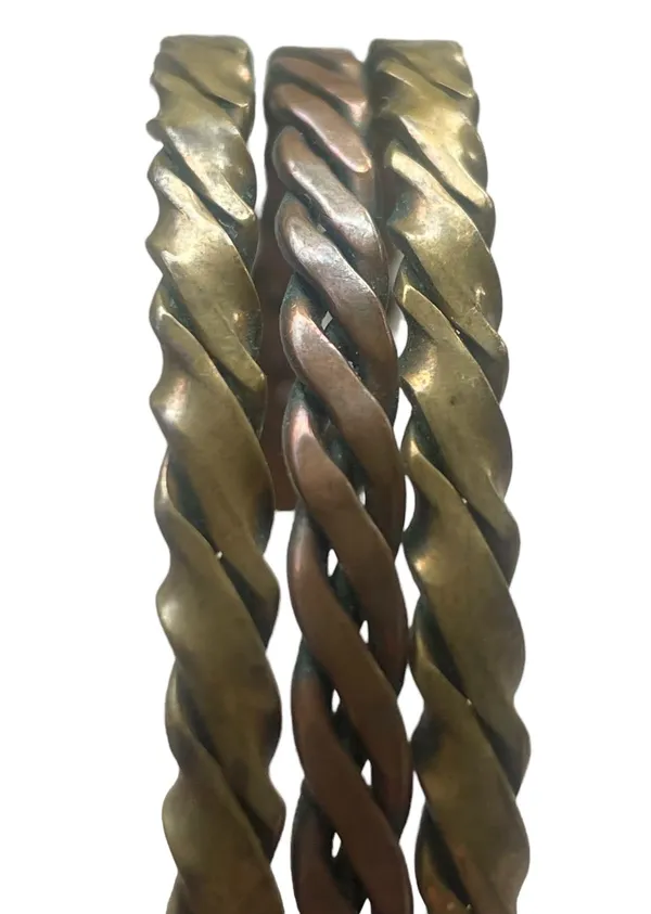 Vintage Brass/Copper Cuff Bracelet - Image 4
