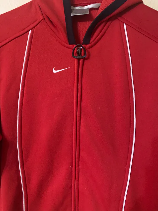 Nike Vintage Red Zip Up Hoodie Jacket - Image 2
