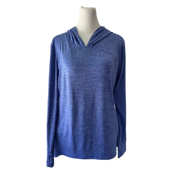 Old Navy Blue Hooded Lightweight Pullover Sweatshirt - Image 2