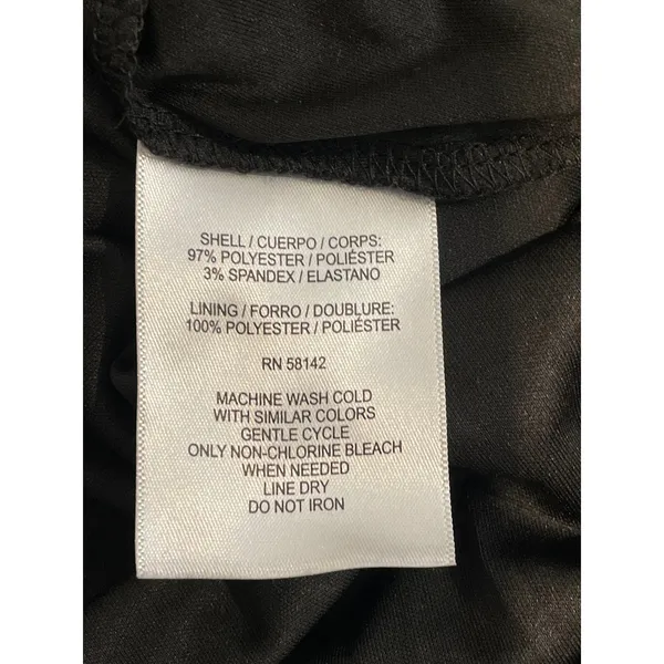 London Times Black Paisley Cold Shoulder Maxi Dress Ruffle Detail Size 12 - Image 8