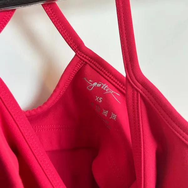 Nordstrom X BY GOTTEX Cropped Cami Tank in Hot Pink Size X-Small - Image 3