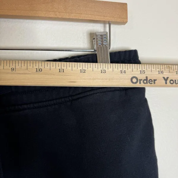 Gymshark Jogger Pants Medium Black Fleece Sweatpants‎ Drawstring Cuffed - Image 5