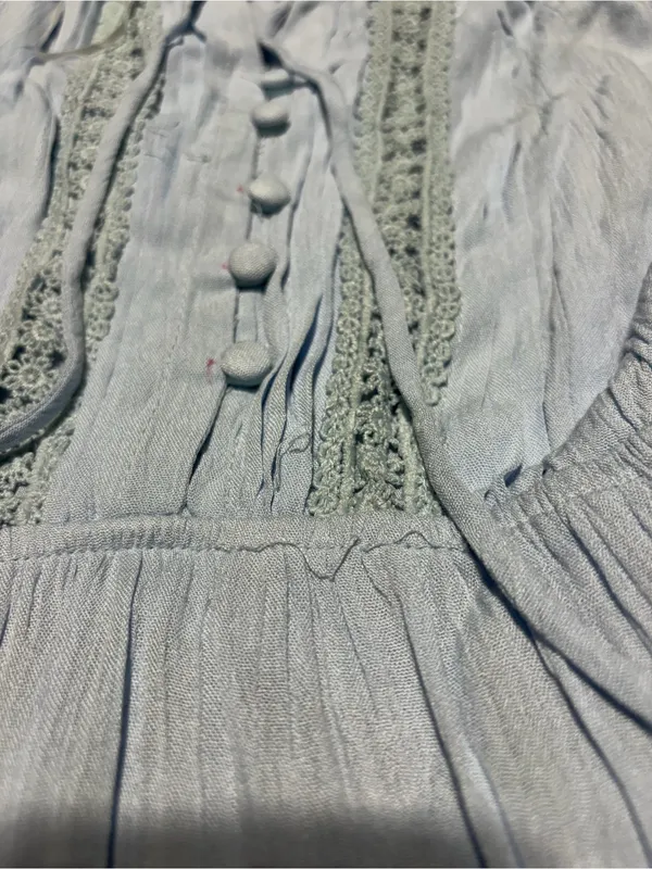 Hello Molly Light Blue Maxi Sun boho Dress medium/6 - Image 11