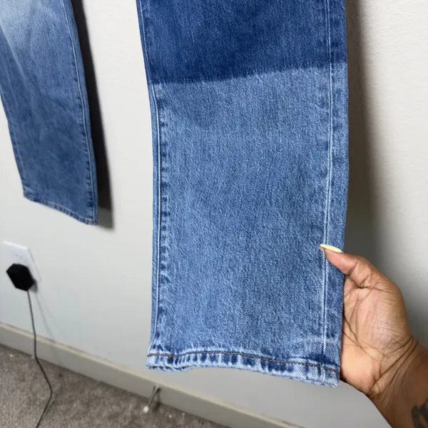 Madewell Women Cotton Shadow Patch Dean Easy Jeans 29" Blue Straight Leg Denim - Image 7