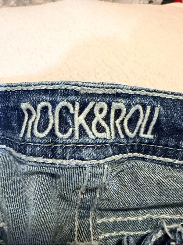 Women's Rock&Roll Low Rise Blue Bootcut Jeans - Image 3