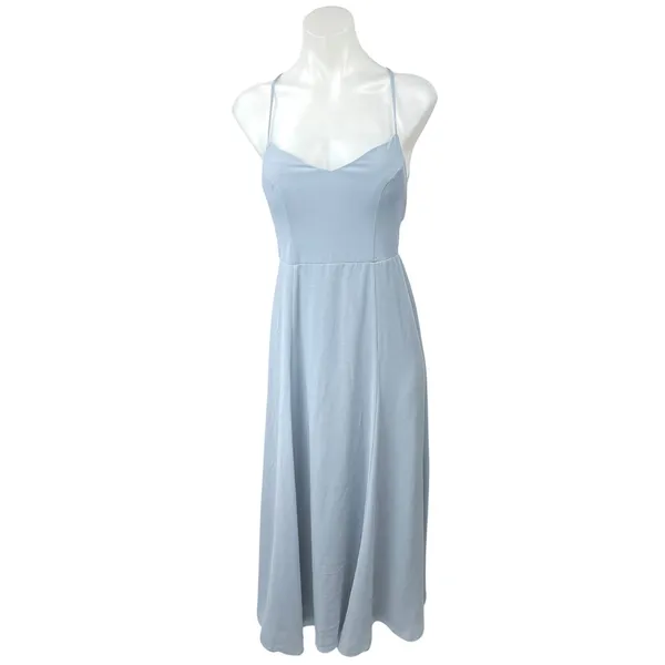 Show Me Your Mumu Godshaw Goddess Blue Maxi A-line Bridesmaid Dress Gown Size S - Image 4