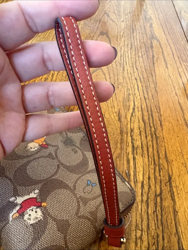 Coach Kittens in mittens Brown Signature Wristlet - Image 4