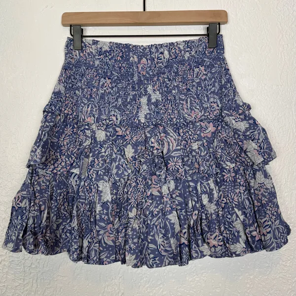 Sundry Wild Floral Smocked Tiered Ruffle Mini Skirt Size 2 / Medium NWT - Image 3