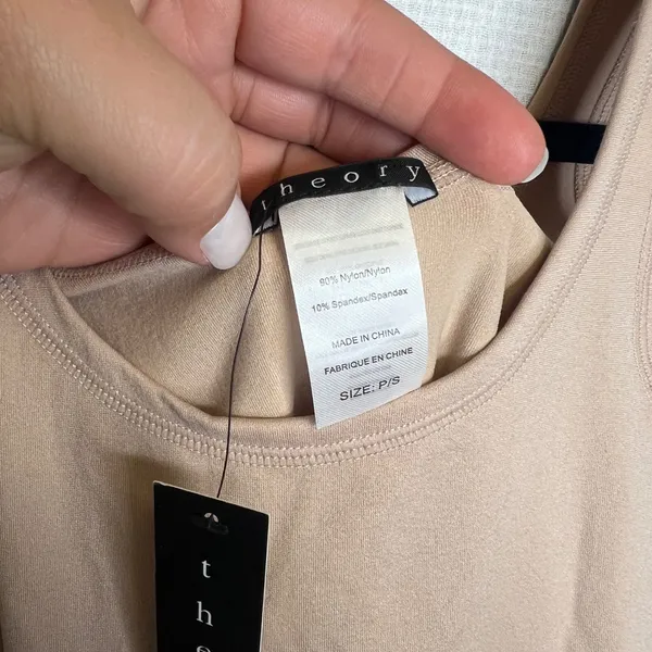 Theory Len Nude Pipeline Scoop Neck Tank Top Seamless Camisole 8105555R P/S NEW - Image 3