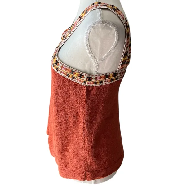 Madewell Terracotta‎ and Multicolor Strappy Tank Top Knit Sweater Boho Casual XS - Image 2