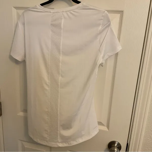 NWT Adidas Women’s Mesh-Back Performance Tee – White - Image 9