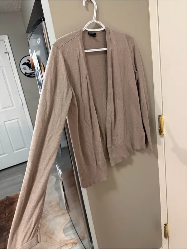 Ann Taylor Open-Front Layering Cardigan - tan/natural - Medium - Image 4