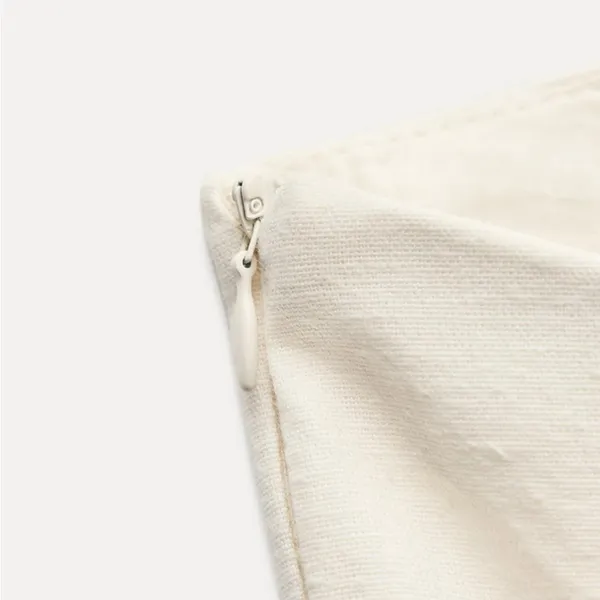 ZARA Elegant Cream Strapless Dress - Image 8