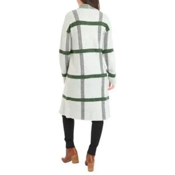 Cyrus Women’s Medium Gray ‎Open Front long Coatigan Cabincore Preppy Cottagecore - Image 4