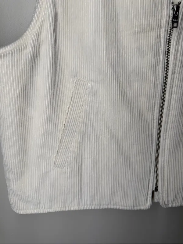 Aritzia TNA Corduroy Quilted Oversized Zip Vest Workwear Barncore Streetwear - Image 2