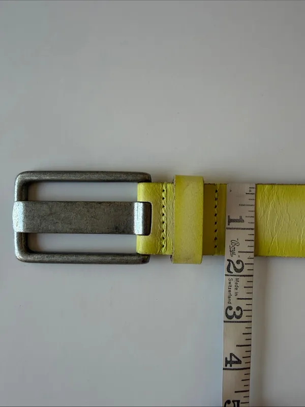 We The Free buff leather Jona belt, yellow, size S/M - Image 4
