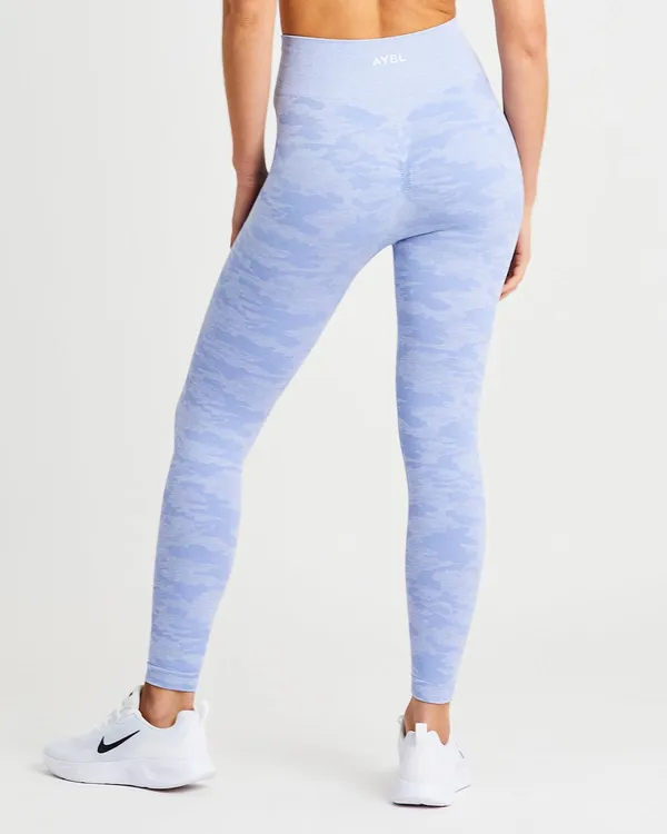 blue camo seamless leggings - Image 2