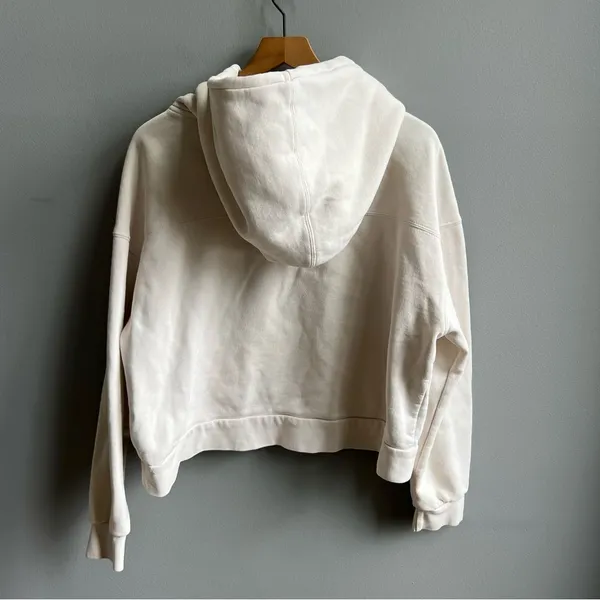 Garage UltraFleece Hoodie Off White Cream Women's Pullover Size L/XL Sweatshirt - Image 4